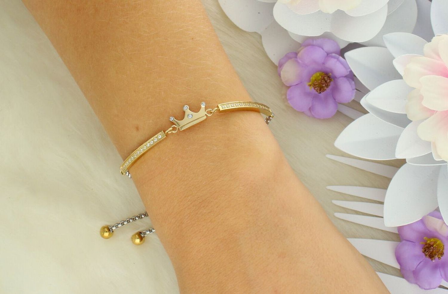 Bransoletka damska Nomination Italy Milleluci korona złota 028018039.jpg